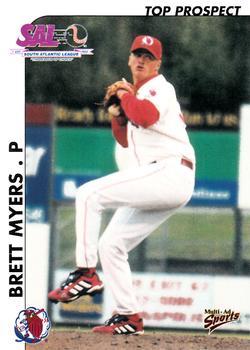2000 Multi-Ad South Atlantic League Top Prospects #20 Brett Myers Front