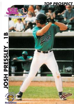 2000 Multi-Ad South Atlantic League Top Prospects #23 Josh Pressley Front
