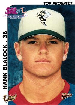 2000 Multi-Ad South Atlantic League Top Prospects #4 Hank Blalock Front
