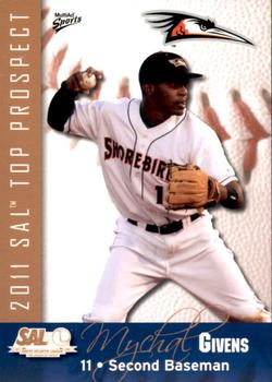2011 MultiAd South Atlantic League Top Prospects #8 Mychal Givens Front