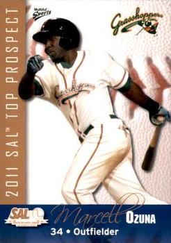 2011 MultiAd South Atlantic League Top Prospects #16 Marcell Ozuna Front
