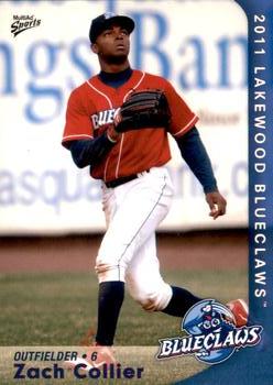 2011 MultiAd Lakewood BlueClaws #10 Zach Collier Front