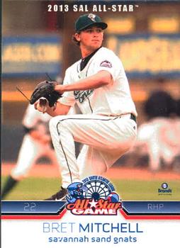 2013 Brandt South Atlantic League South Division All-Stars #16 Bret Mitchell Front