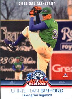 2013 Brandt South Atlantic League South Division All-Stars #3 Christian Binford Front