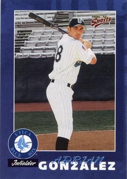 2000 Multi-Ad Utica Blue Sox #1 Adrian Gonzalez Front