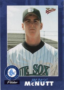 2000 Multi-Ad Utica Blue Sox #9 Mike McNutt Front