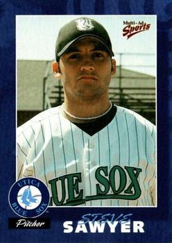 2000 Multi-Ad Utica Blue Sox #12 Steve Sawyer Front