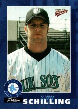 2000 Multi-Ad Utica Blue Sox #13 Tim Schilling Front