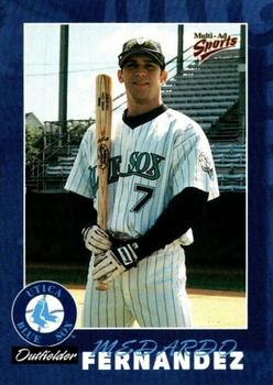 2000 Multi-Ad Utica Blue Sox #32 Medardo Fernandez Front