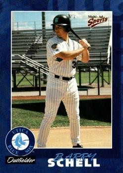 2000 Multi-Ad Utica Blue Sox #35 Barry Schell Front