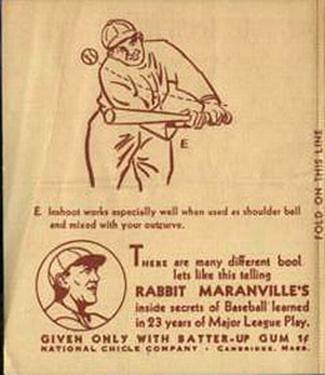 1936 National Chicle Rabbit Maranville How to... (R344) #2 How to Throw the In Shoot Back