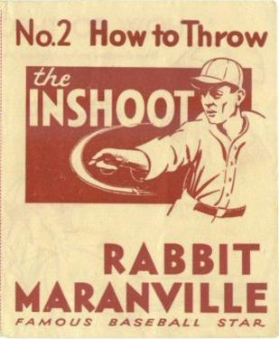 1936 National Chicle Rabbit Maranville How to... (R344) #2 How to Throw the In Shoot Front