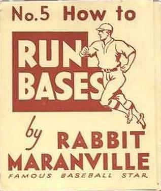 1936 National Chicle Rabbit Maranville How to... (R344) #5 How to Run Bases Front