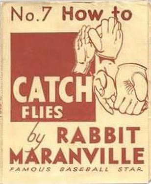1936 National Chicle Rabbit Maranville How to... (R344) #7 How to Catch Flies Front