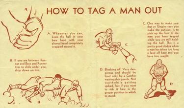 1936 National Chicle Rabbit Maranville How to... (R344) #9 How to Tag a Man Out Back