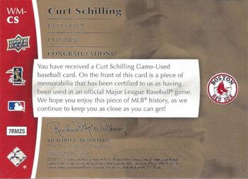2008 SPx - Winning Materials SPx - 150 #WM-CS Curt Schilling Back