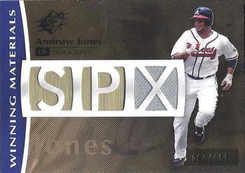 2008 SPx - Winning Materials SPx - Die Cut 150 #WM-AJ Andruw Jones Front