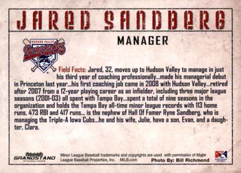 2010 Grandstand Hudson Valley Renegades #NNO Jared Sandberg Back
