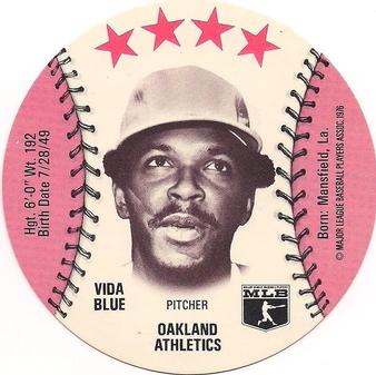 1976 Isaly's/Sweet William Discs #NNO Vida Blue Front
