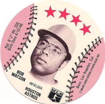 1976 Isaly's/Sweet William Discs #NNO Bob Watson Front
