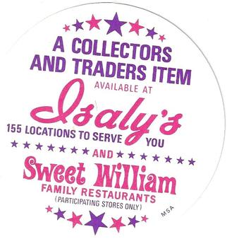 1976 Isaly's/Sweet William Discs #NNO Wilbur Wood Back
