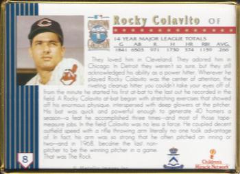 1993 Metallic Impressions Cooperstown Collection #8 Rocky Colavito Back