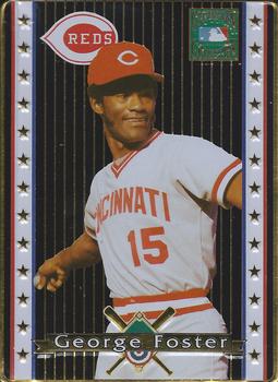 1993 Metallic Impressions Cooperstown Collection #9 George Foster Front