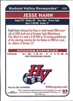 2012 Grandstand Hudson Valley Renegades #NNO Jesse Hahn Back