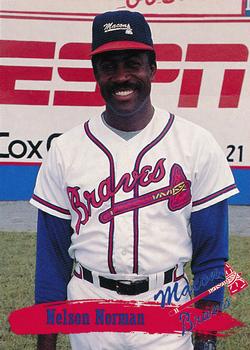 1995 Multi-Ad Macon Braves #NNO Nelson Norman Front