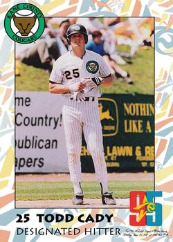 1995 Midwest League All-Stars #NNO Todd Cady Front