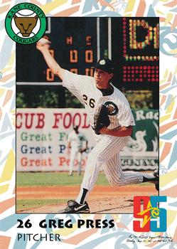1995 Midwest League All-Stars #NNO Greg Press Front
