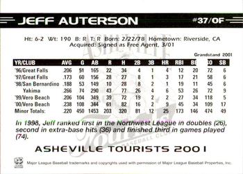 2001 Grandstand Asheville Tourists #NNO Jeff Auterson Back