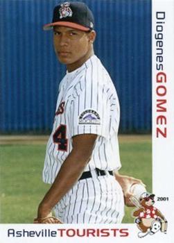 2001 Grandstand Asheville Tourists #NNO Diogenes Gomez Front