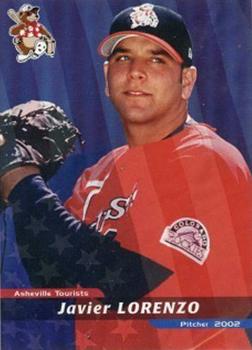 2002 Grandstand Asheville Tourists #NNO Javier Lorenzo Front