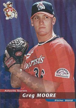 2002 Grandstand Asheville Tourists #NNO Greg Moore Front