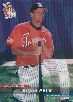 2002 Grandstand Asheville Tourists #NNO Bryan Peck Front