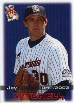 2003 Grandstand Asheville Tourists #NNO Jay Mitchell Front