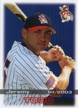 2003 Grandstand Asheville Tourists #NNO Jeremy Todd Front