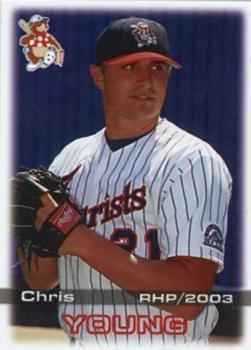 2003 Grandstand Asheville Tourists #NNO Chris Young Front