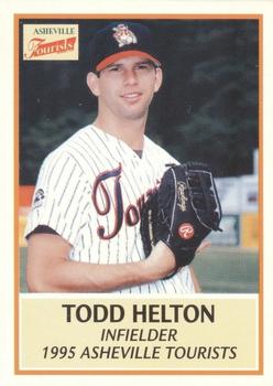 1995 Asheville Tourists Update #NNO Todd Helton Front