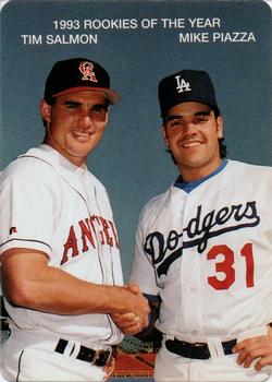 1994 Mother's Cookies Mike Piazza and Tim Salmon #3 Tim Salmon / Mike Piazza Front