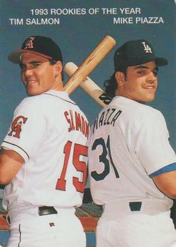 1994 Mother's Cookies Mike Piazza and Tim Salmon #4 Tim Salmon / Mike Piazza Front