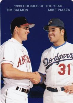 1994 Mother's Cookies Mike Piazza and Tim Salmon #NNO Tim Salmon / Mike Piazza Front
