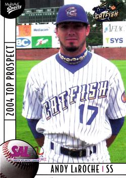 2004 MultiAd South Atlantic League Top Prospects #14 Andy LaRoche Front