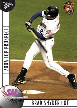 2004 MultiAd South Atlantic League Top Prospects #29 Brad Snyder Front