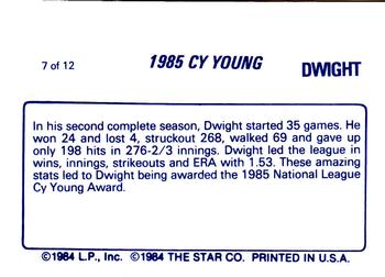 1988 Star Dwight Gooden (Blue) #7 Dwight Gooden Back