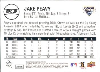 2008 Upper Deck - 1969 O-Pee-Chee Reprints #OPC-JP Jake Peavy Back