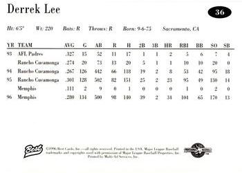 1996 Best AA All-Stars #36 Derrek Lee Back