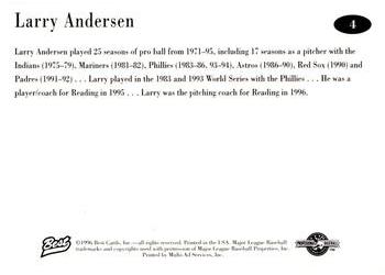 1996 Best AA All-Stars #4 Larry Andersen Back