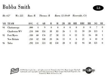 1996 Best AA All-Stars #53 Bubba Smith Back